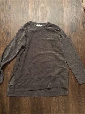 Cherish Gray Long Sleeve Knit Top